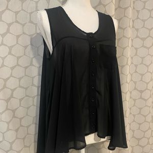 ⏰ Belle Du Jour - Sleeveless open back sheer top - M